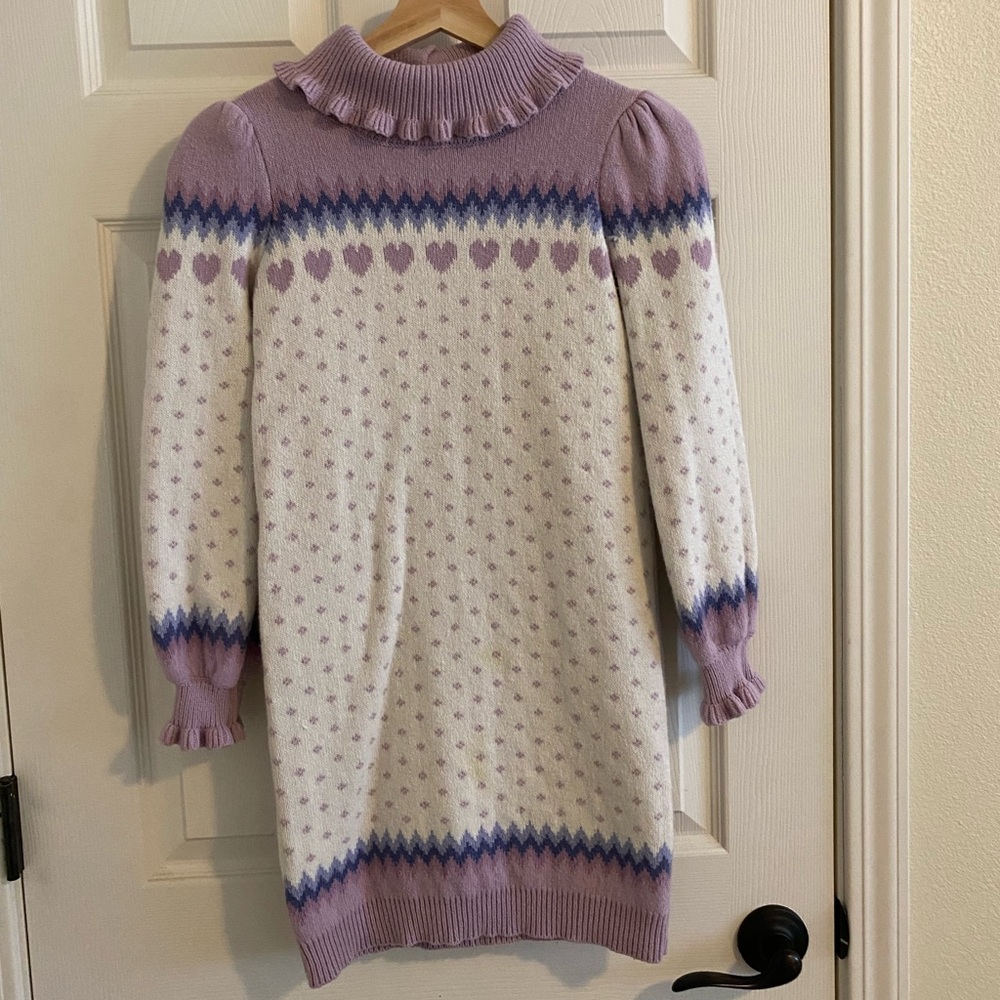 Purple and White Girl’s Dress